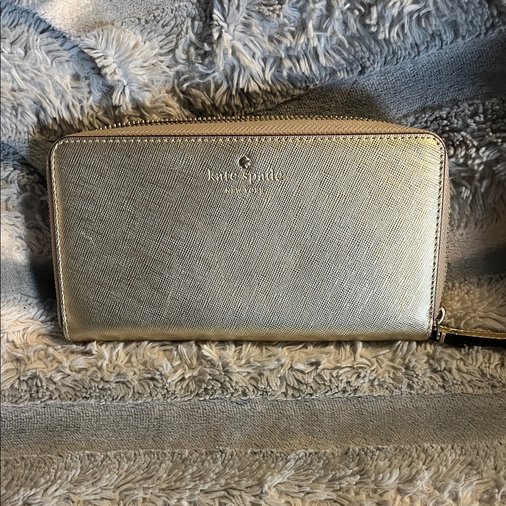 Kate Spade Metallic Gold Wristlet